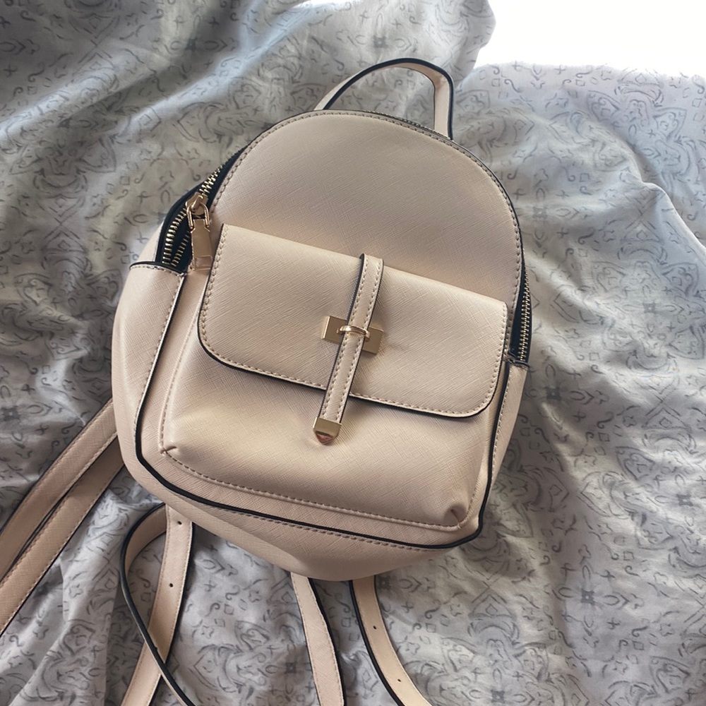 White mini backpack
